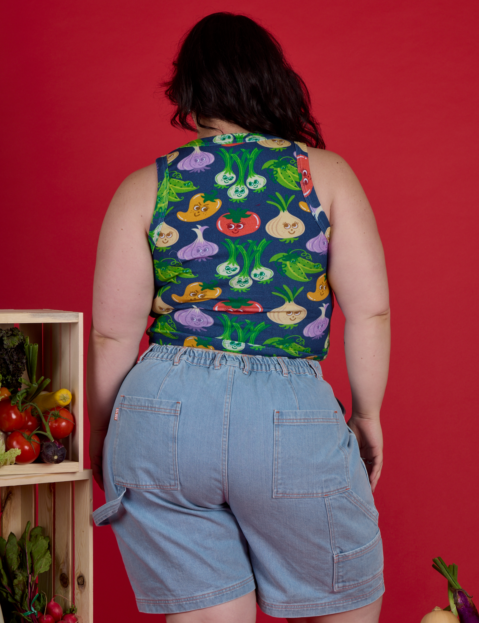Cropped Tank - Veggie Village