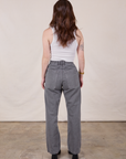 Work Pants in Washed Grey back view on Hana