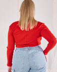 Wrap Top in Mustang Red back view on Lish