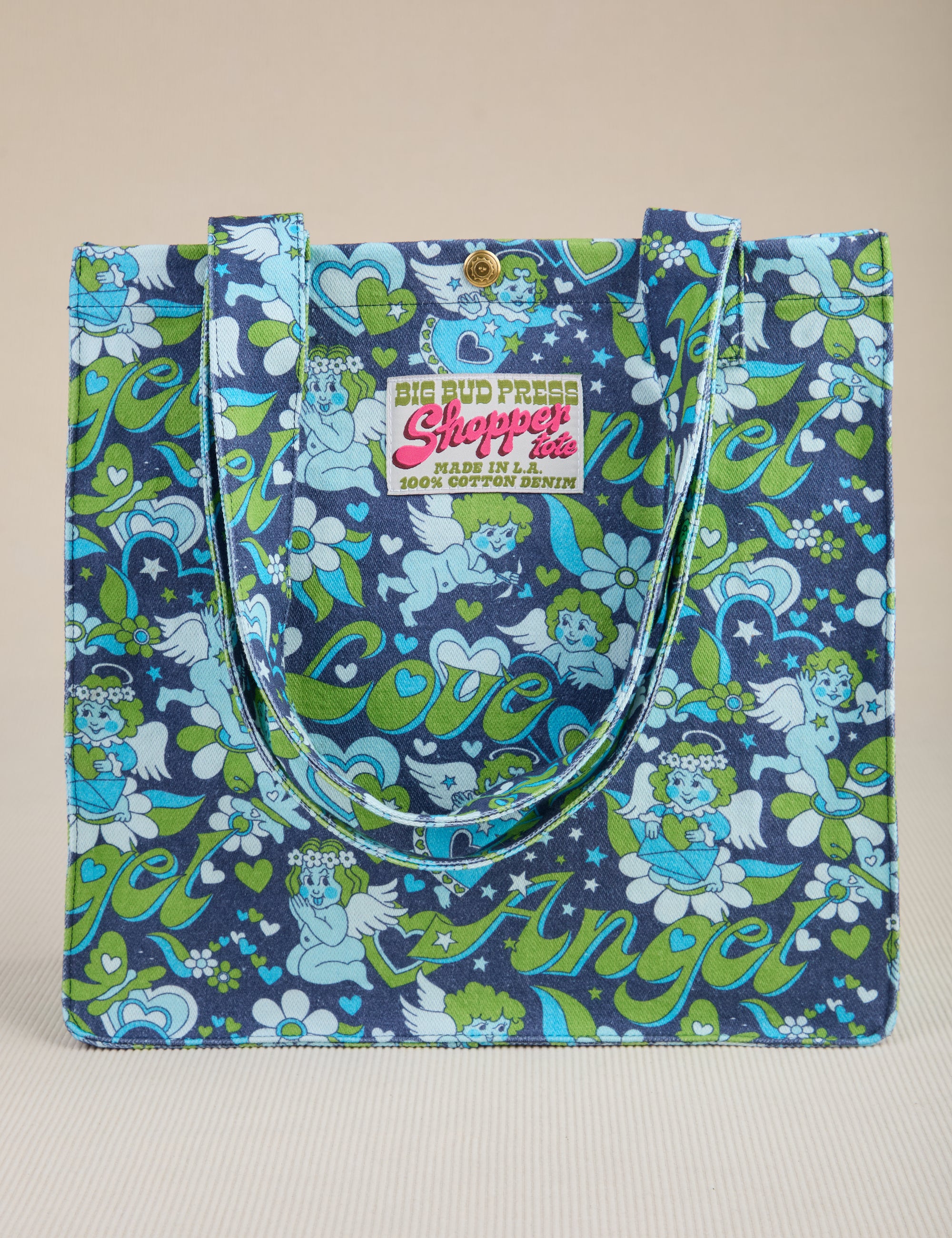 Angel Printed Shopper Tote