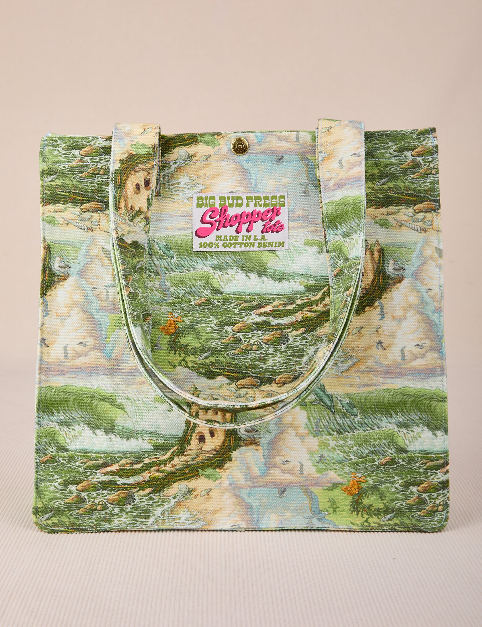Ocean and Sky Printed Shopper Tote