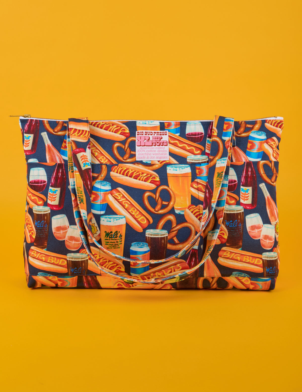 Hot Dogs &amp; Beer &amp; Wine &amp; Pretzels Printed Bags
