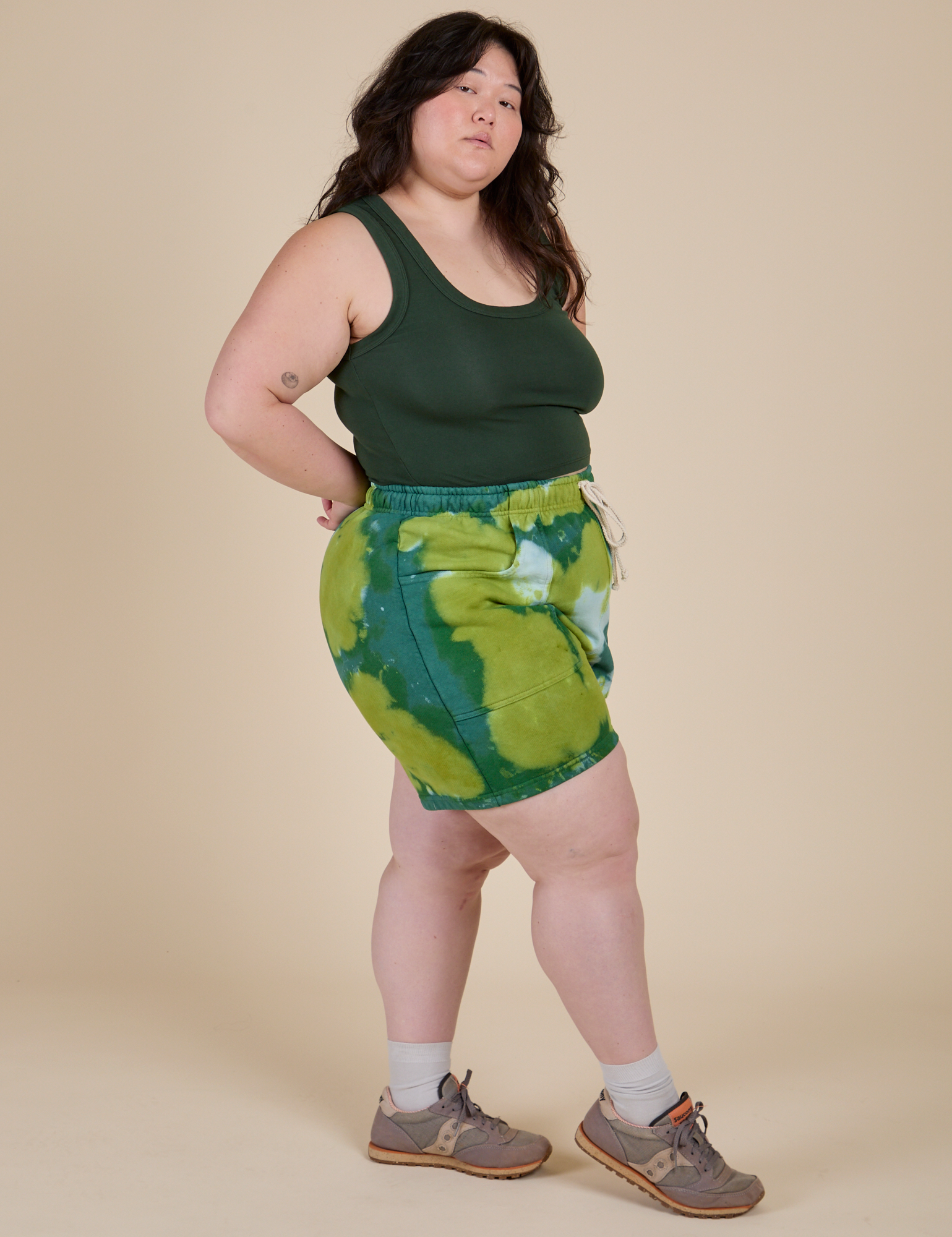 Heavyweight Sweat Shorts - Green Magic Waters