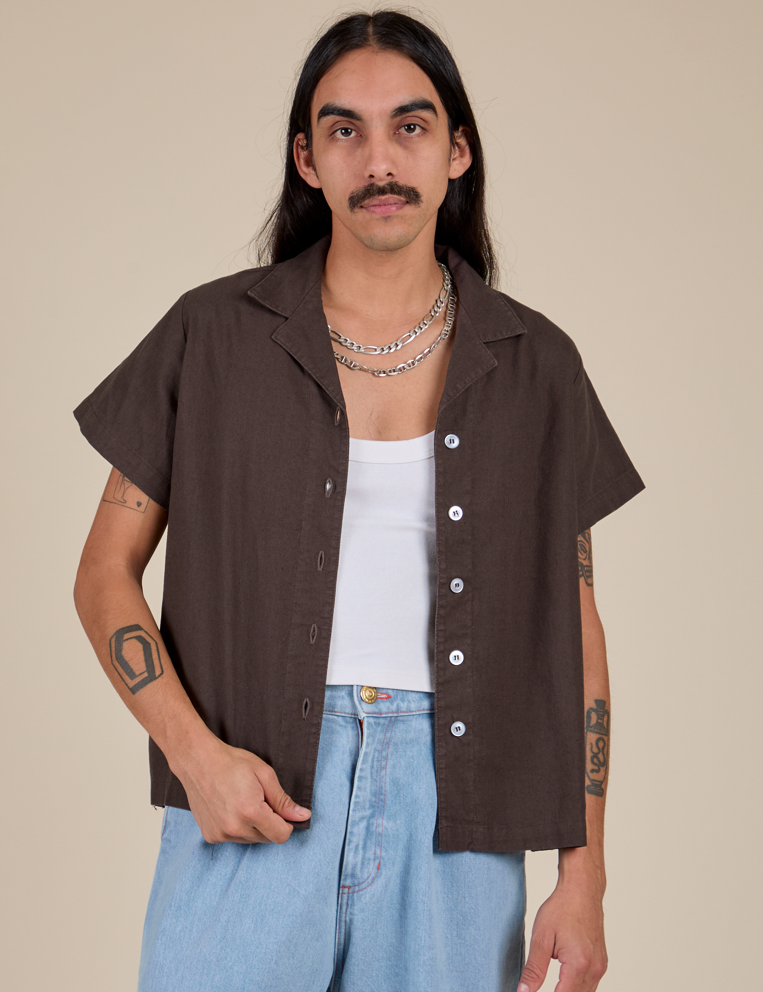 Pantry Button-Up - Espresso Brown