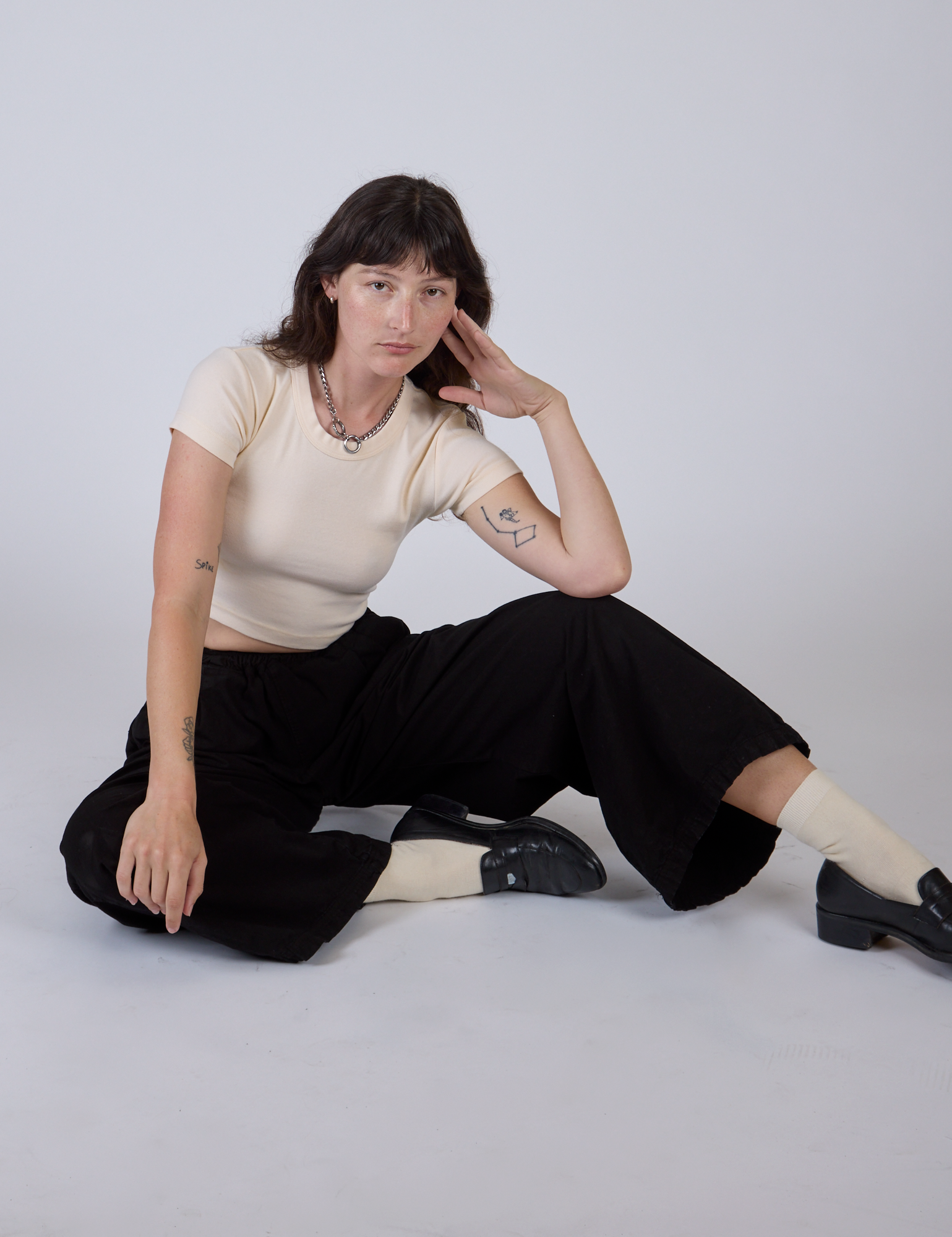 Pleated Pull-On Pants - Basic Black