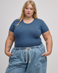 Baby Tee in French Blue on Juliet