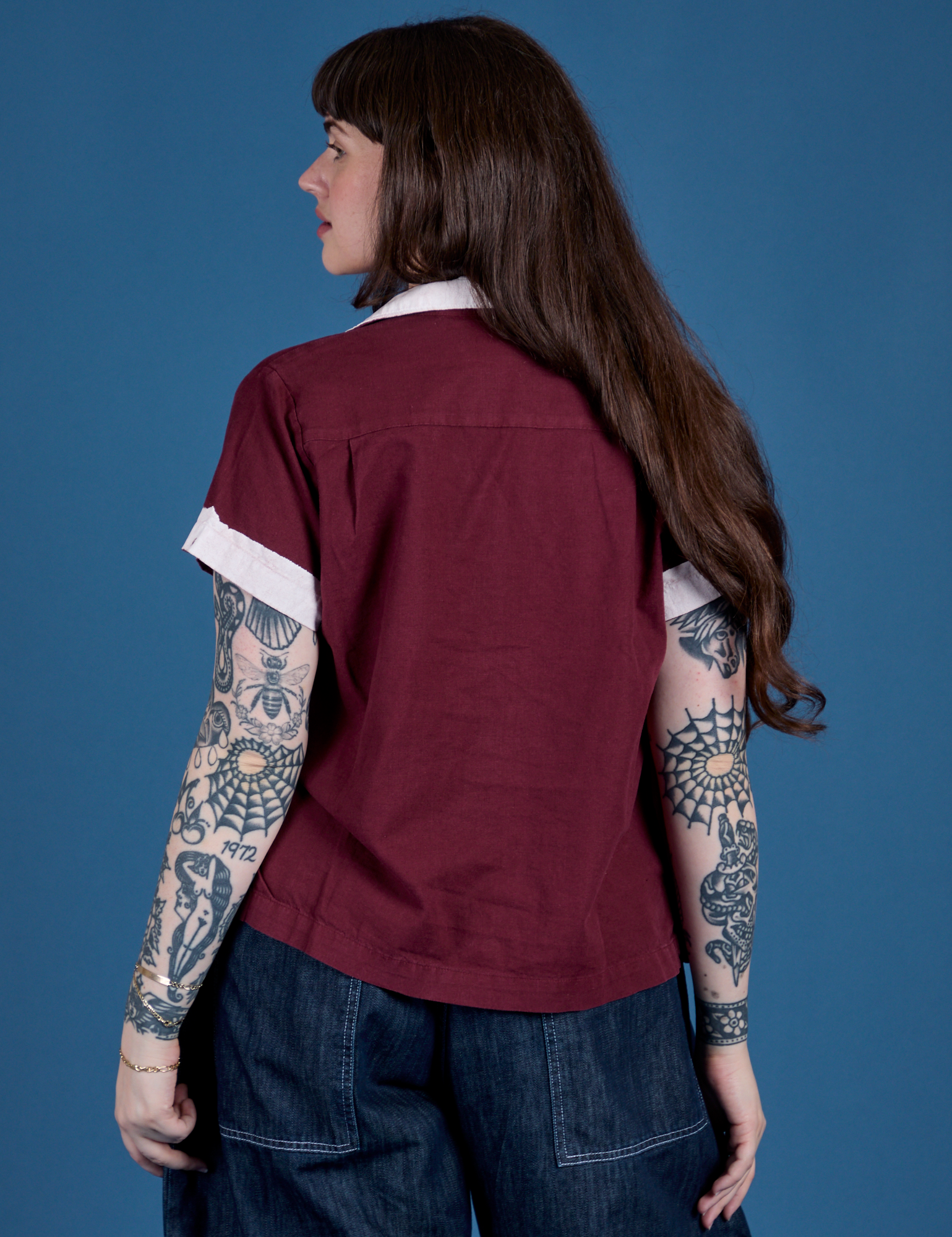 Painted Pantry Button-Up - Red Wine