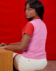 Vintage Tee in Big Red Cherry back view on Kandia