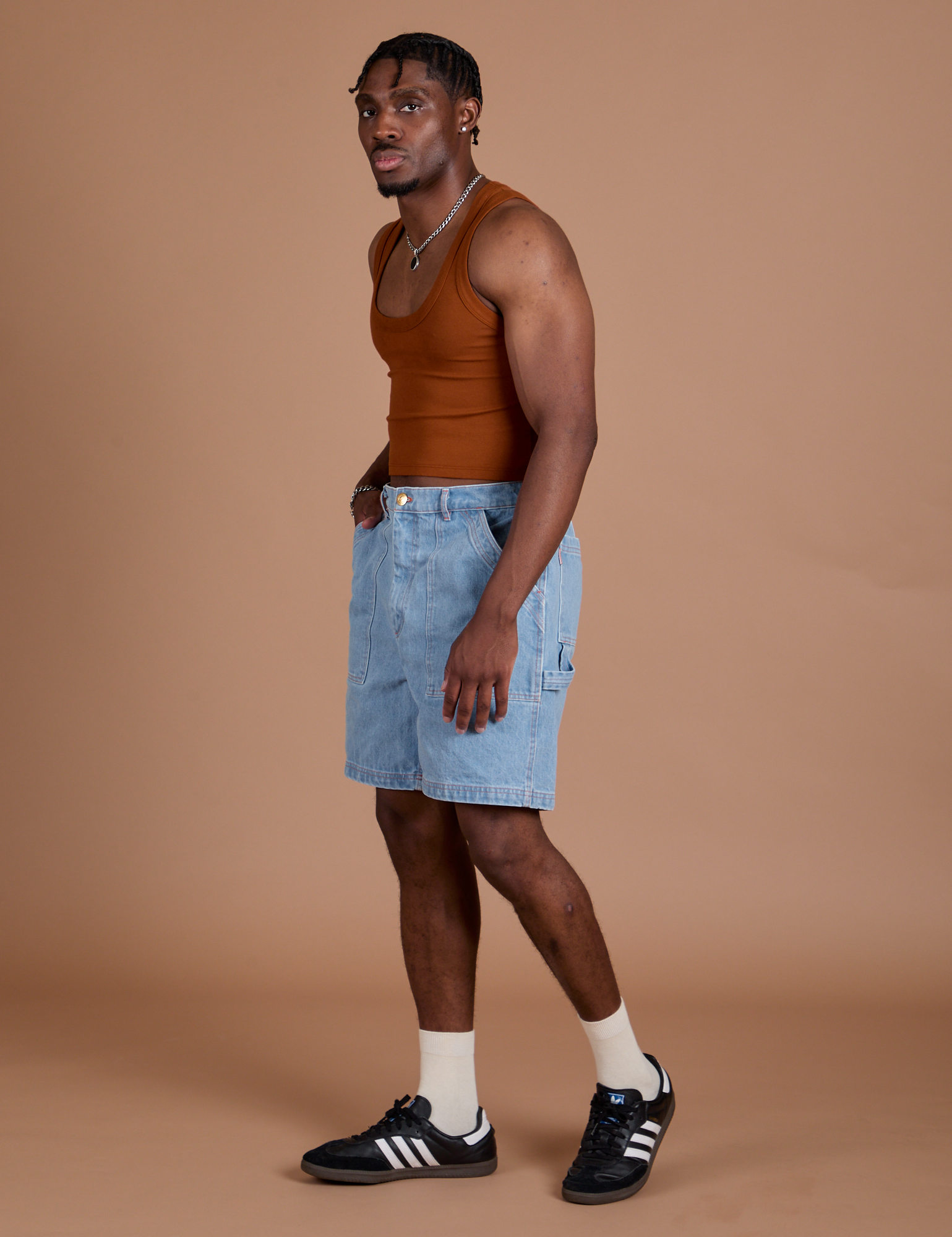 Carpenter Shorts - Light Wash