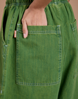 TRY-A-STYLE - Denim Drop Pocket Pants -Green Overdye *FINAL SALE*