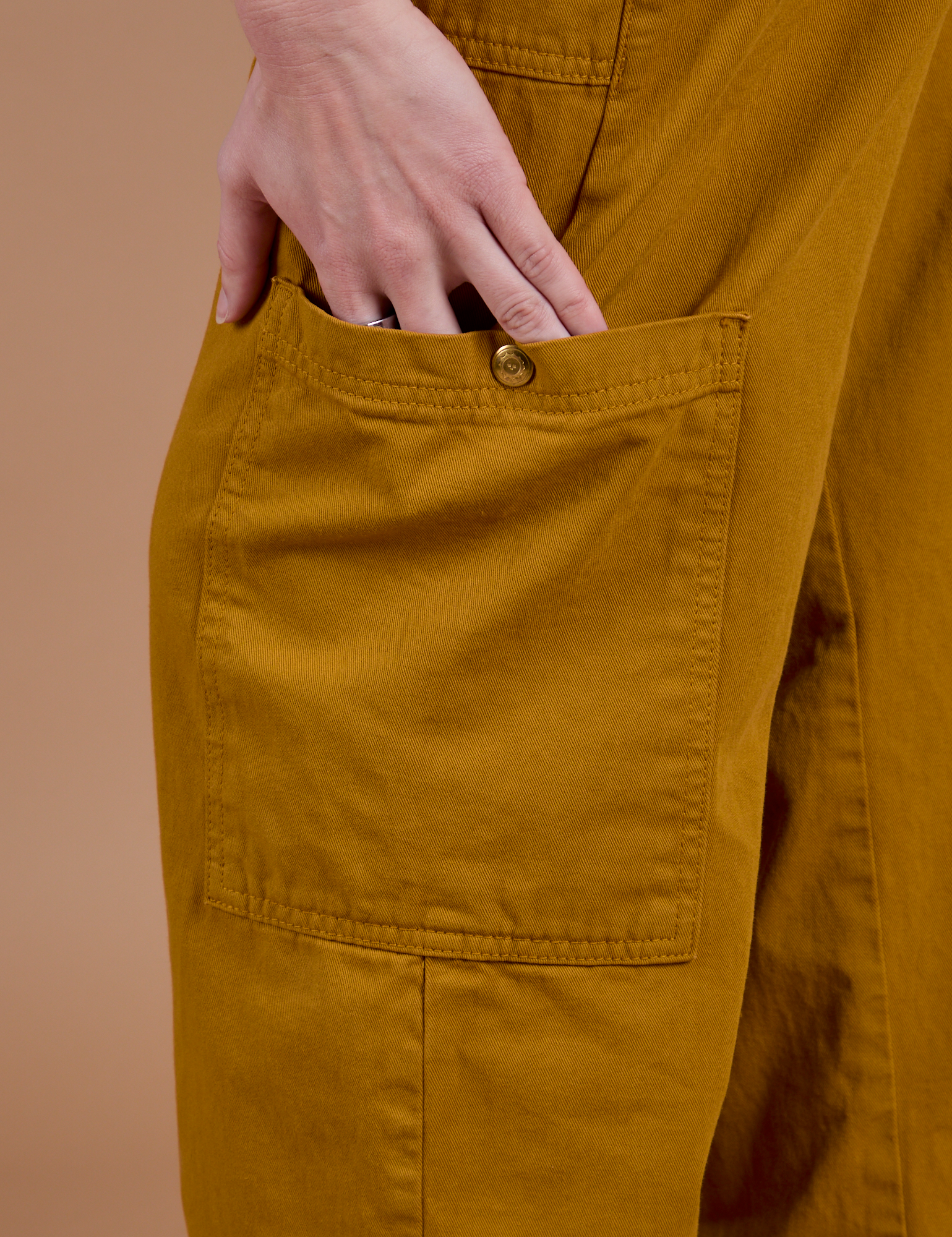 Drop Pocket Cargo Pants - Spicy Mustard