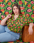 Marielena is wearing Flower Tangle Pantry Button-Up