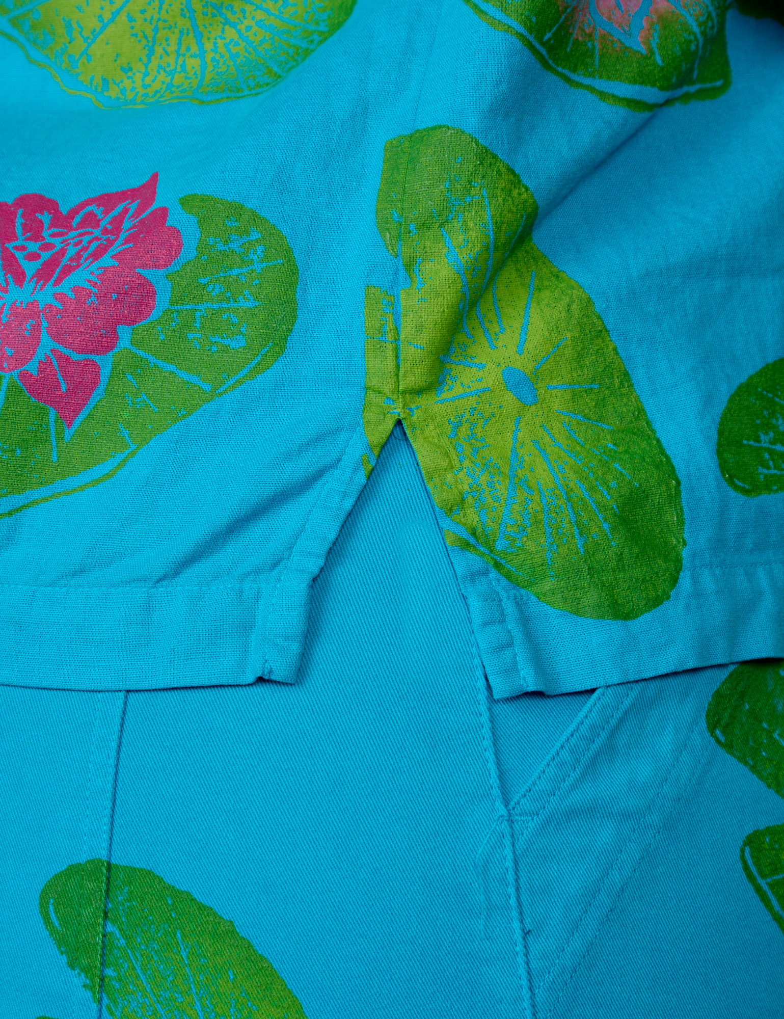 Paintstamped Pantry Button-Up - Lilypad