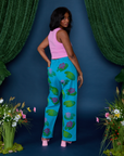 Paintstamped Work Pants - Lilypad
