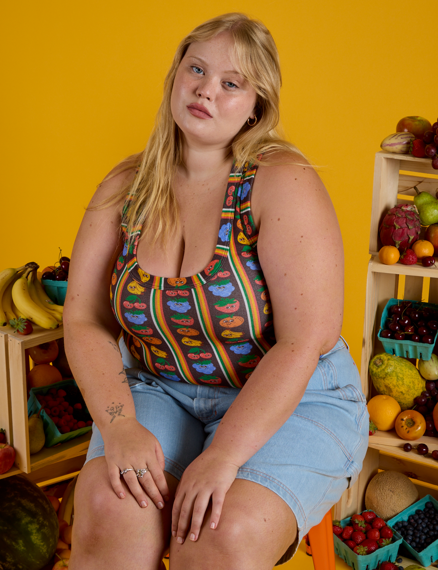 Cropped Tank - Fruit Fantasy