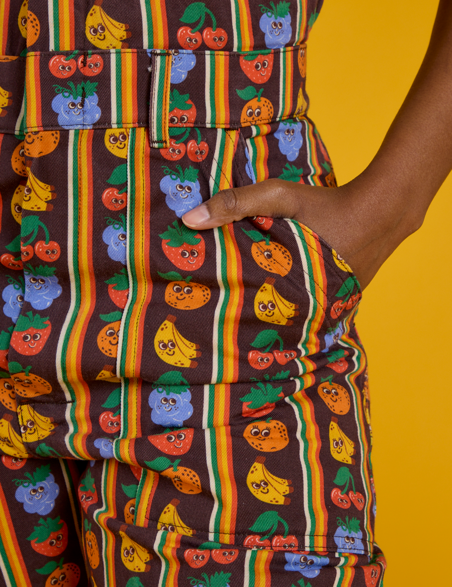 Short Sleeve Jumpsuit - Fruit Fantasy