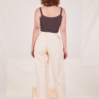 Heritage Trousers in Vintage Off-White back view on Alex