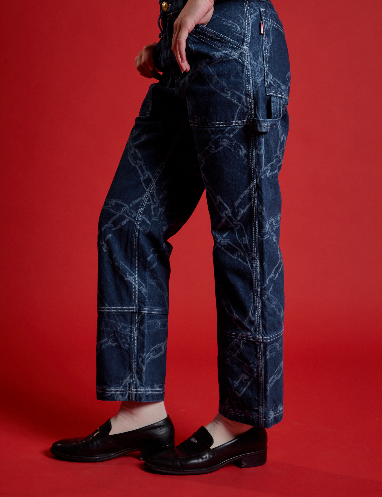 Mid-Rise Carpenter Jeans - Chain Link