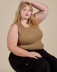 Muscle Tee in Desert Brown on Juliet