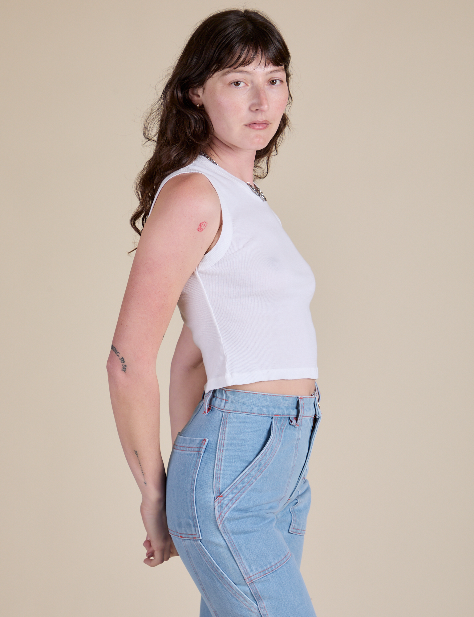 Muscle Tee - Vintage Tee White