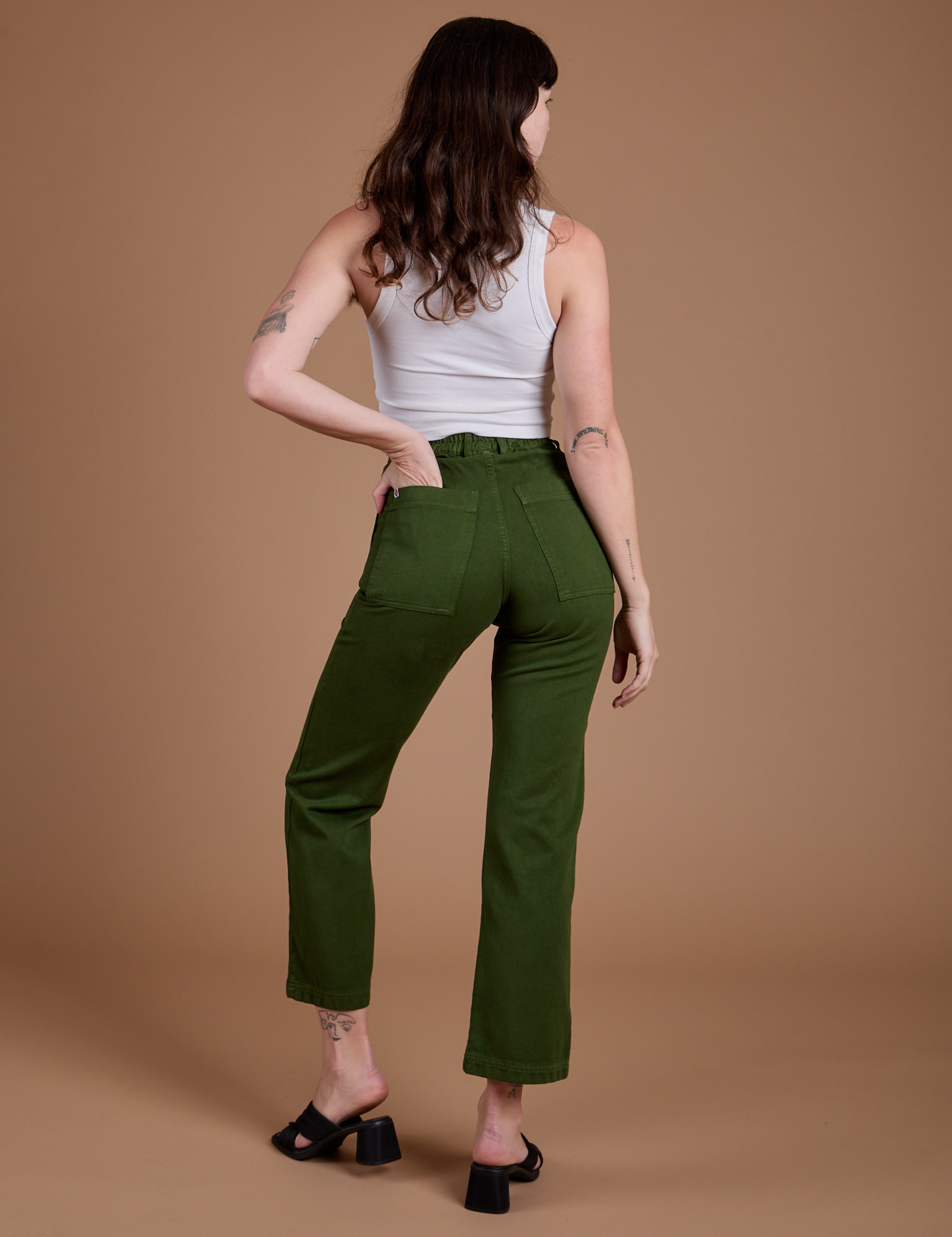 Organic Work Pants - Evergreen