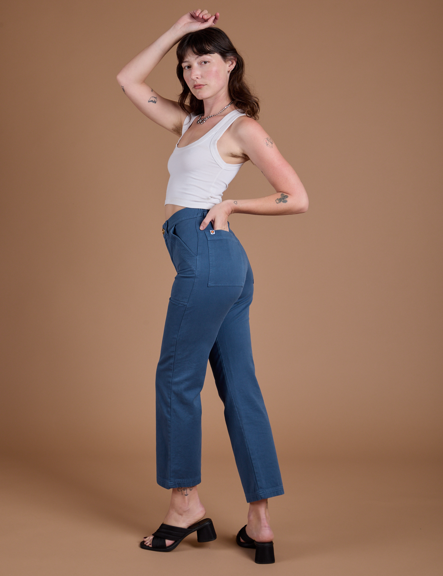 Organic Work Pants - French Blue