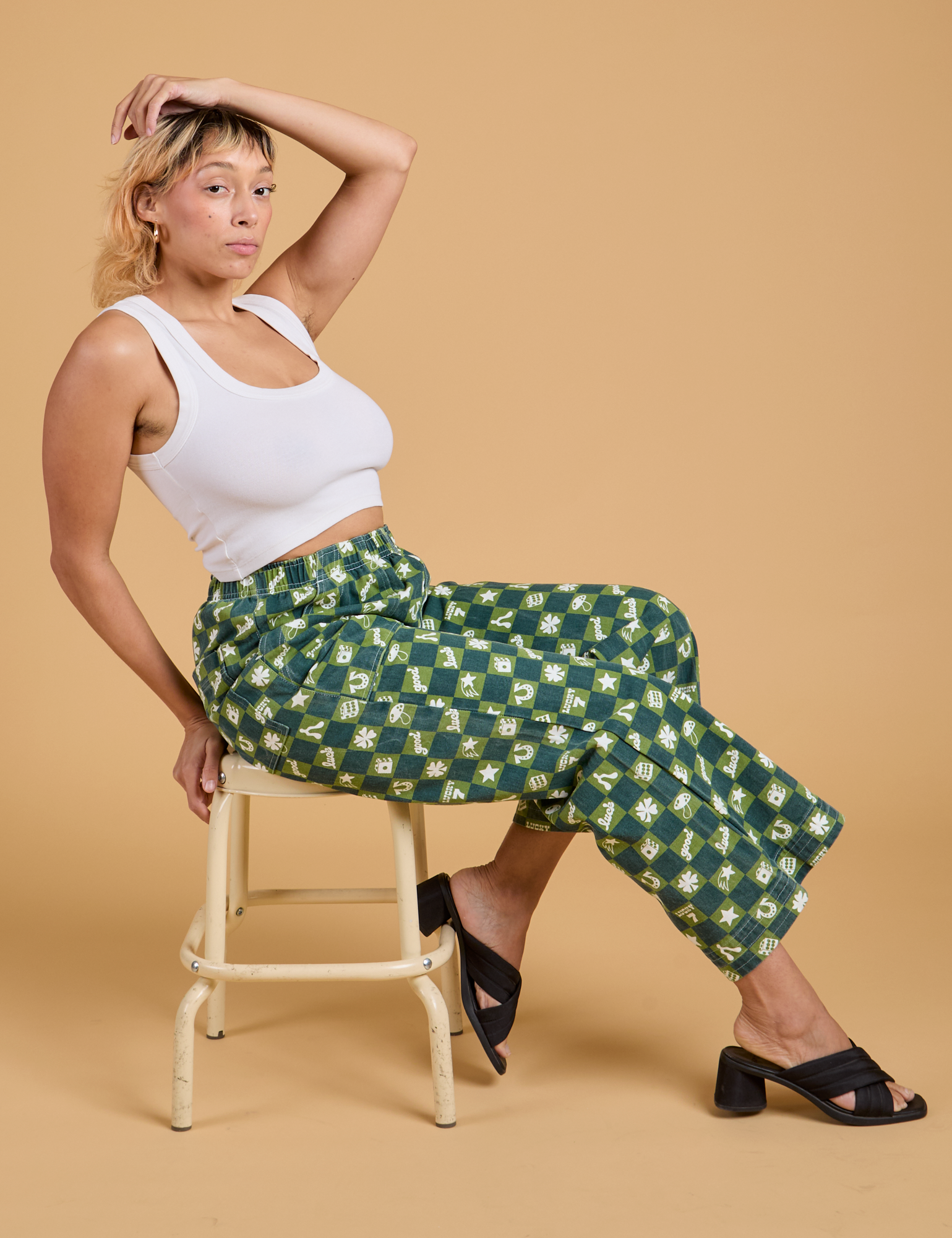 Printed Action Pants - Lucky (Green)