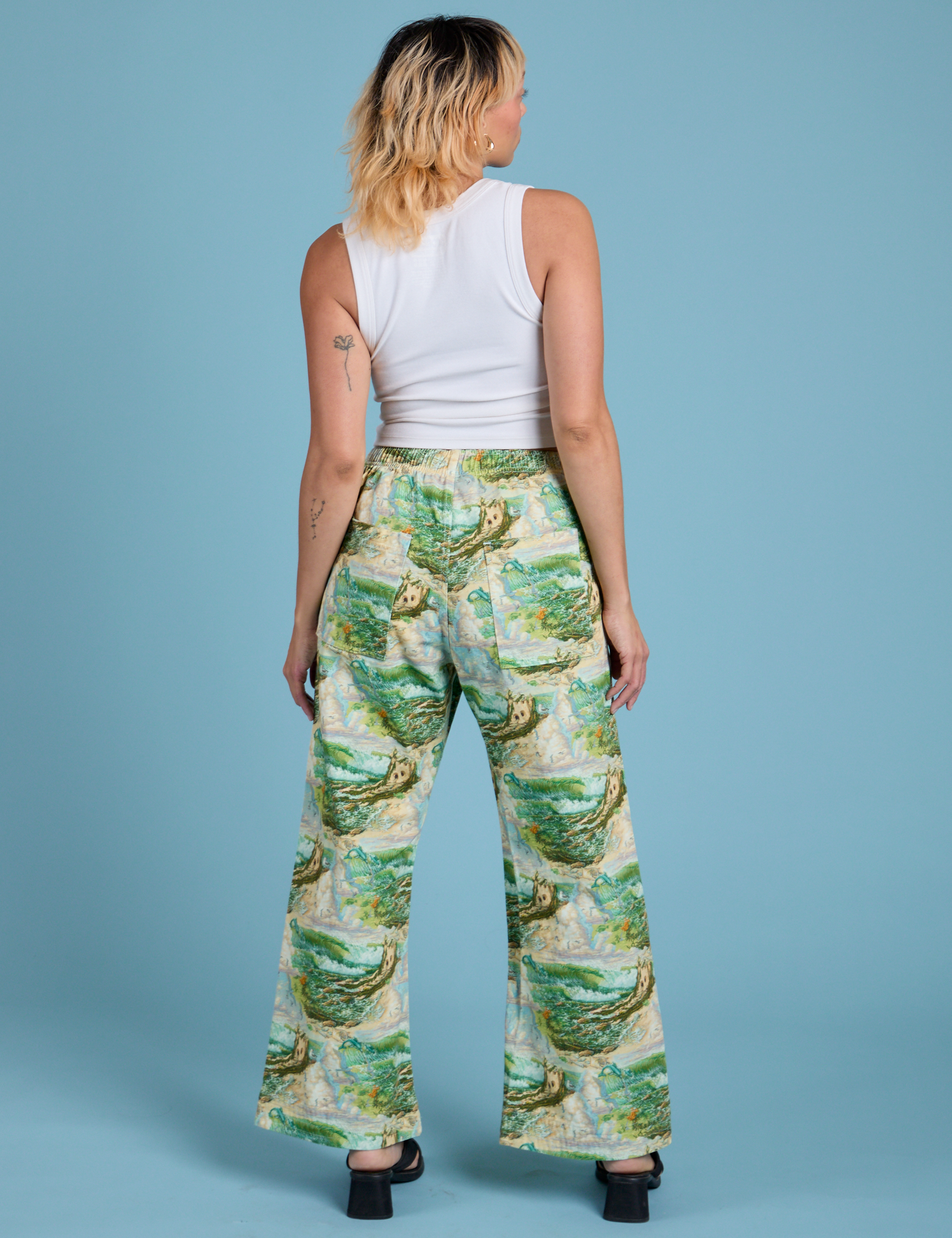 Printed Action Pants - Ocean &amp; Sky