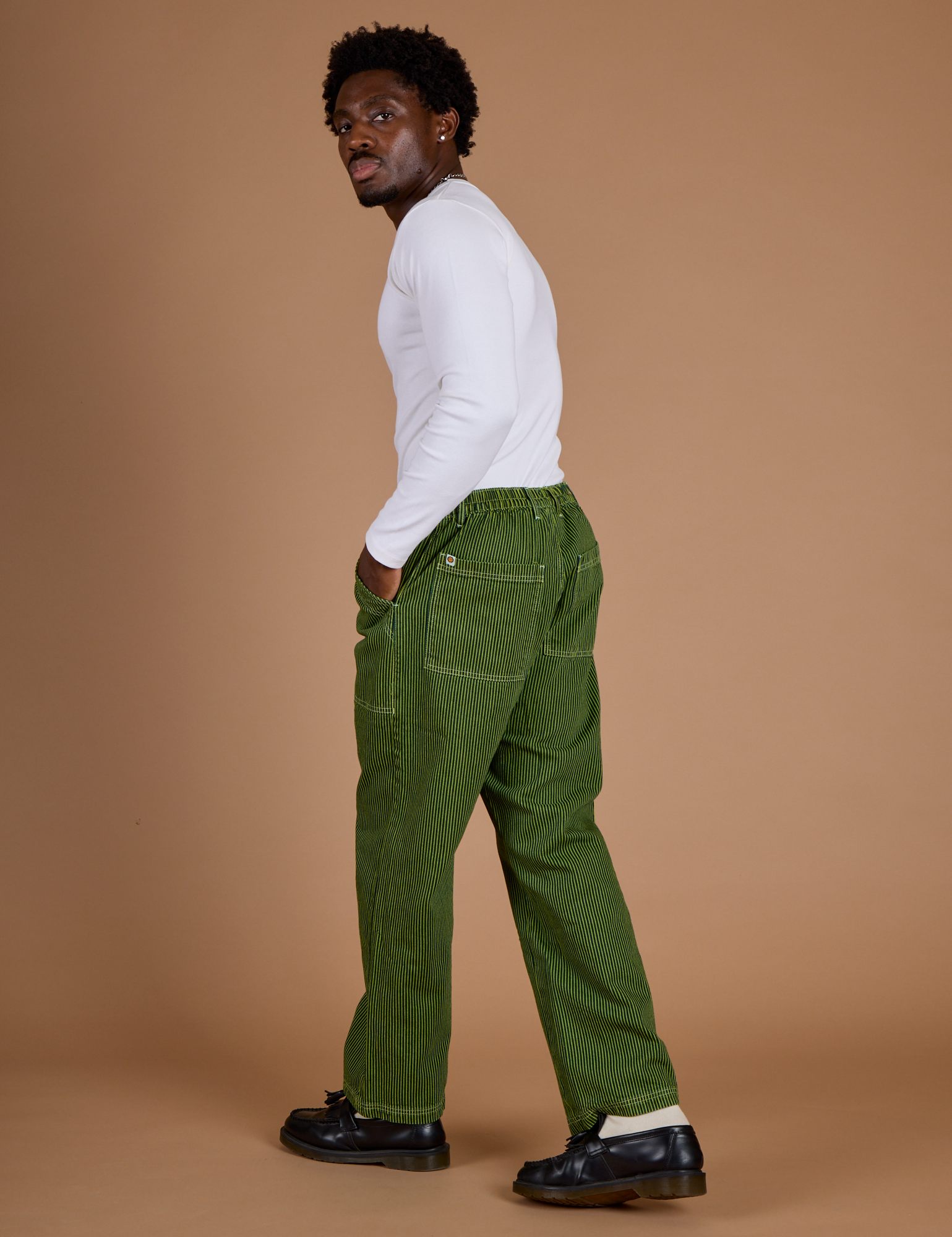 Railroad Denim Work Pants - Gross Green Overdye