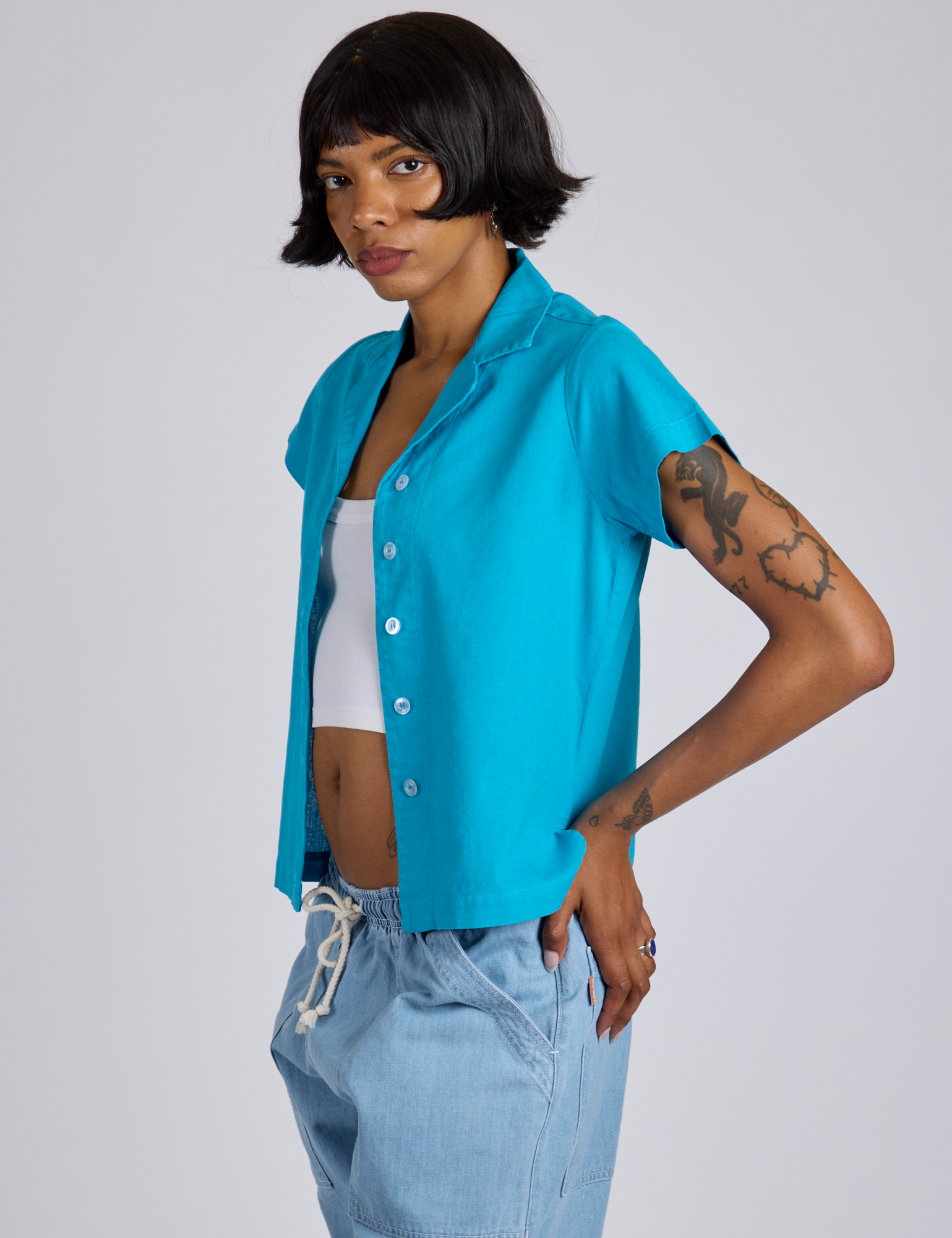 Pantry Button-Up - Hawaiian Blue