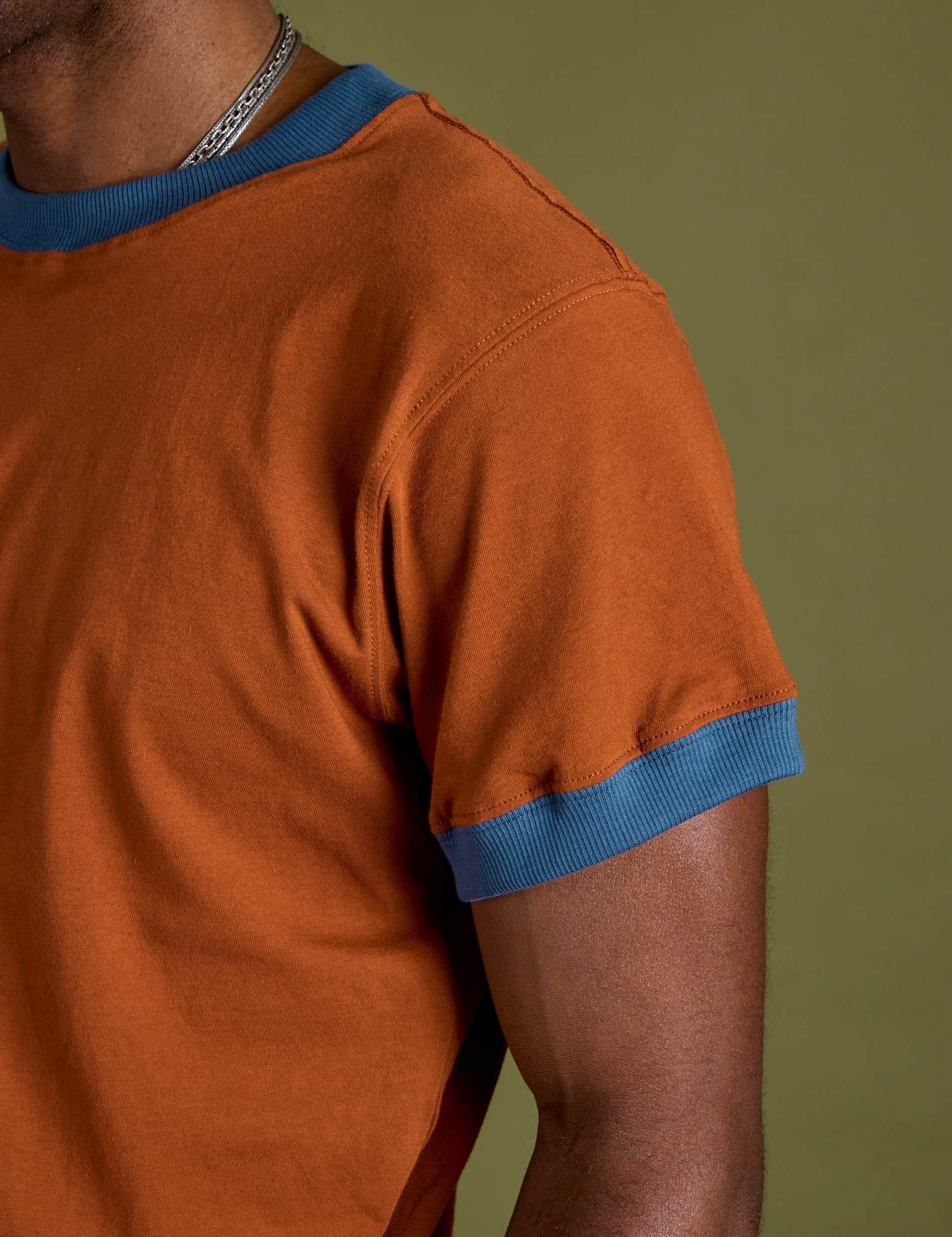 Vintage Ringer Tee - Burnt Terracotta