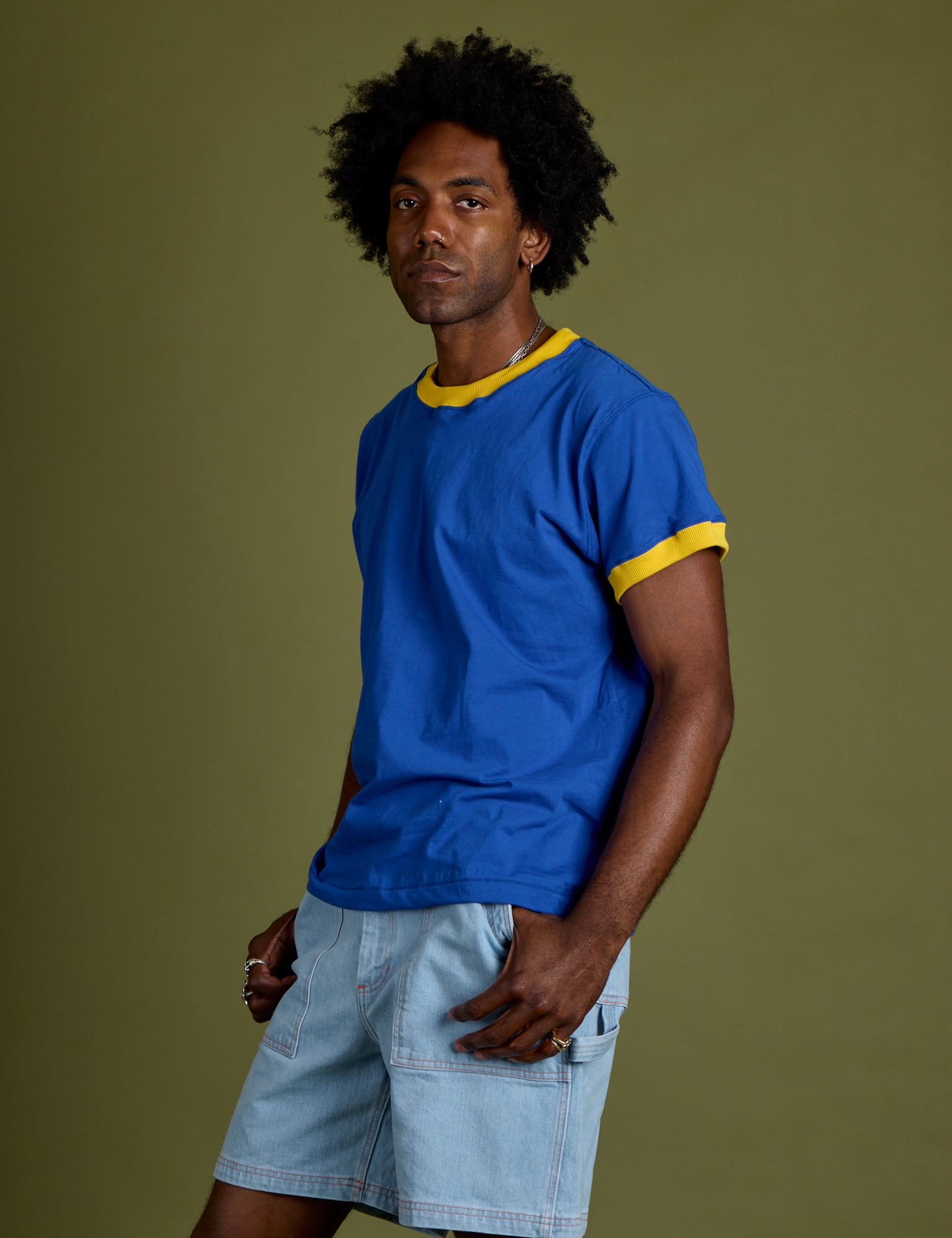 Vintage Ringer Tee - Royal Blue