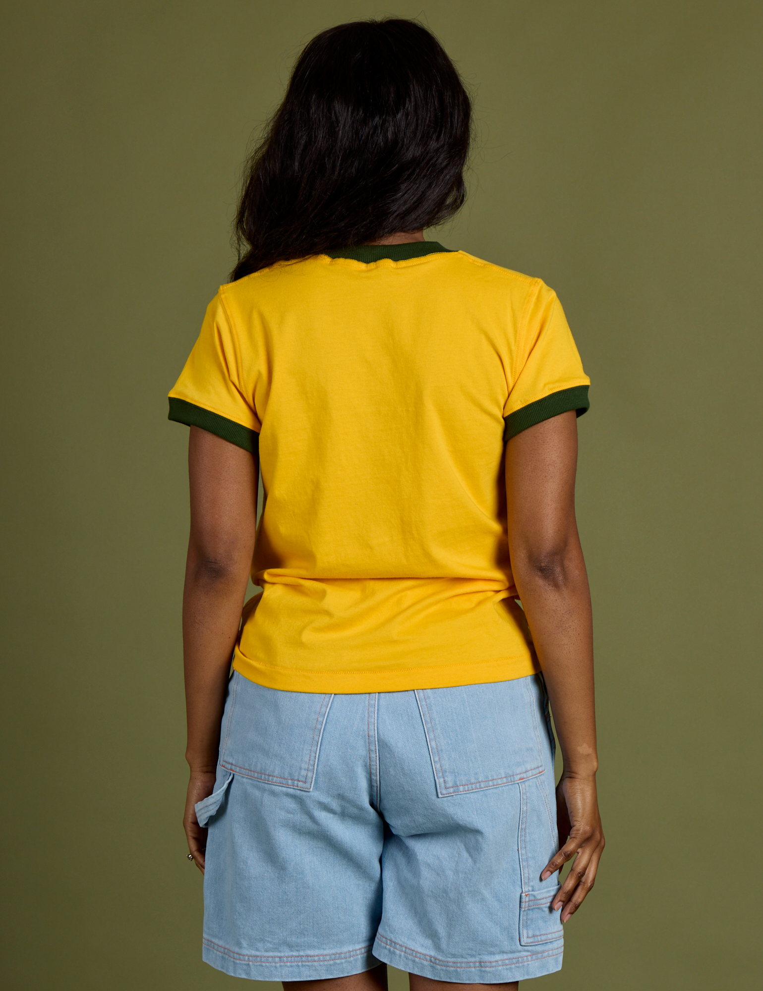 Vintage Ringer Tee - Sunshine Yellow