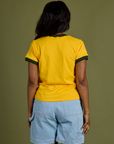 Vintage Ringer Tee - Sunshine Yellow