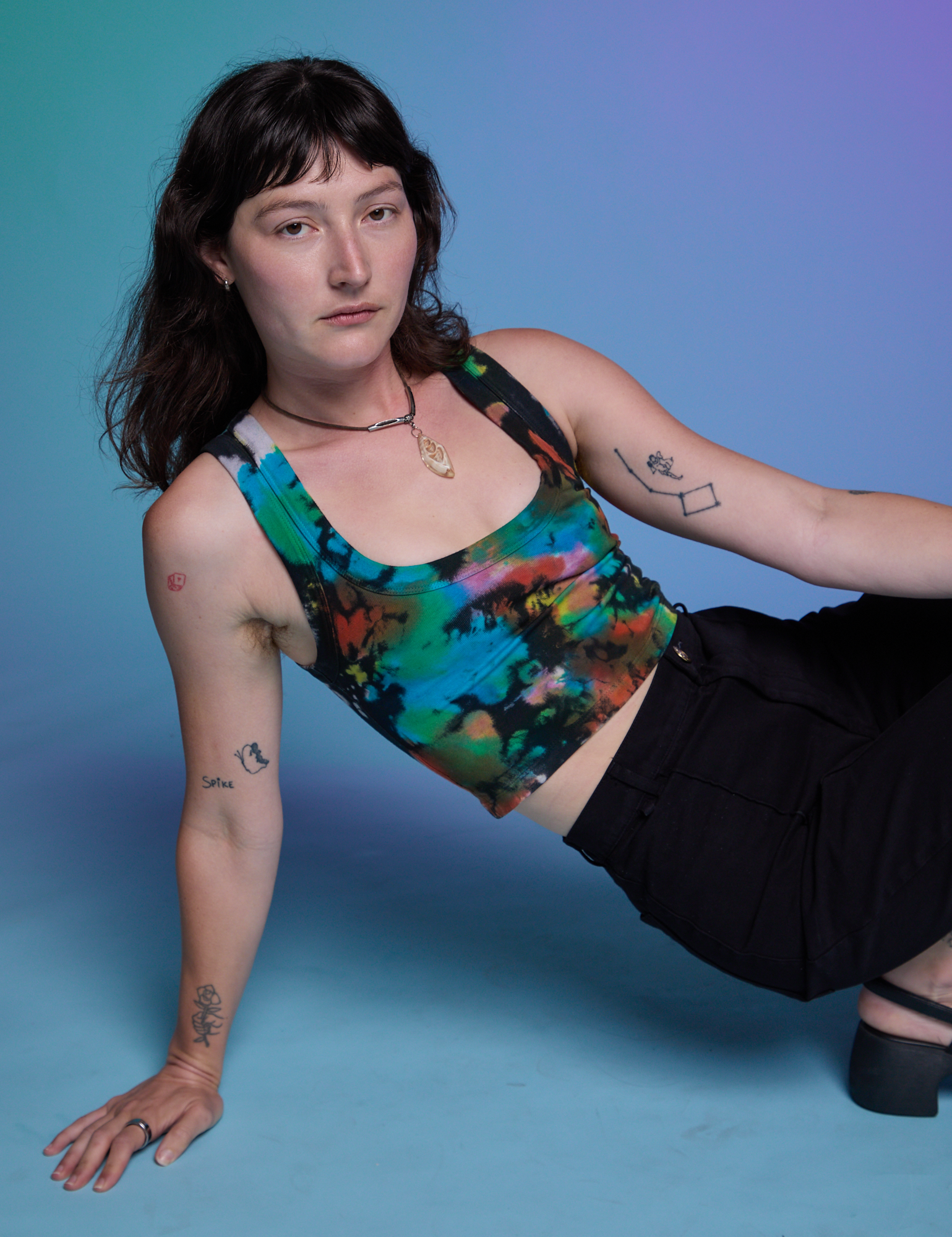 Rainbow Magic Waters Cropped Tank worn by Alex