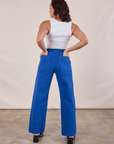 Work Pants in Royal Blue back view on Tiara