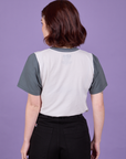 Grey Cool Girl Tee back view on Hana