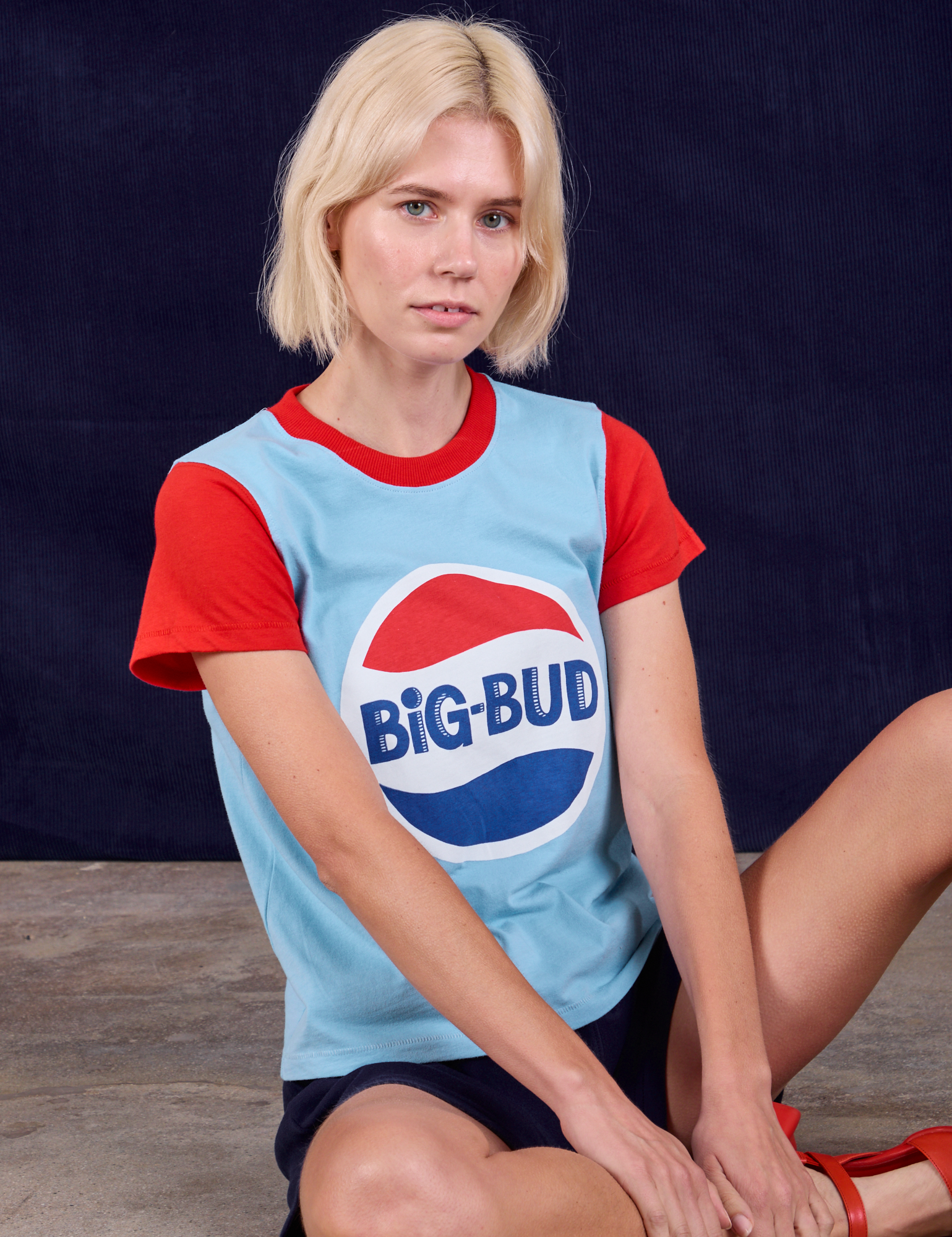 Vintage Tee in Cola worn by Madeline