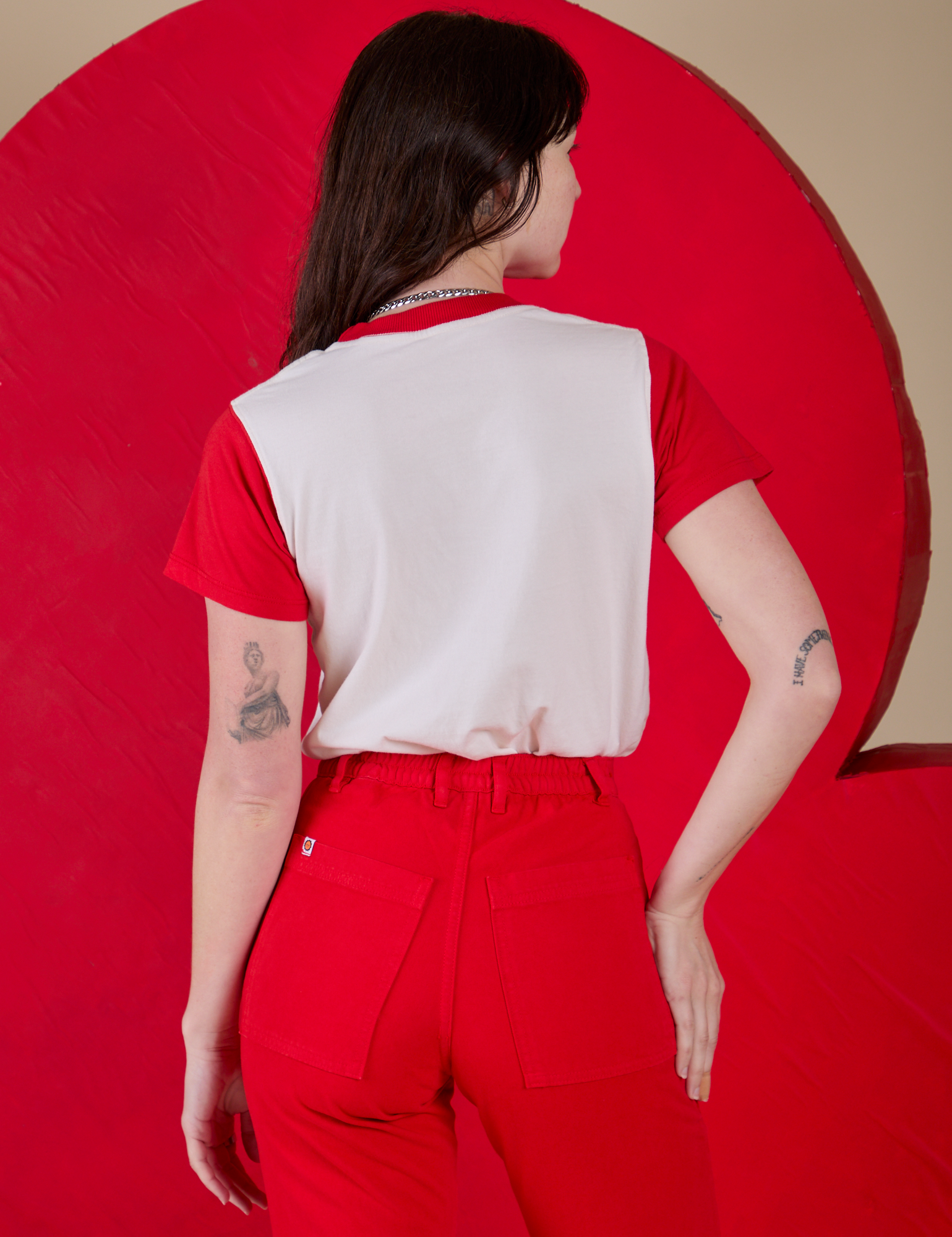 Vintage Tee in Devil Big Bud back view on Alex