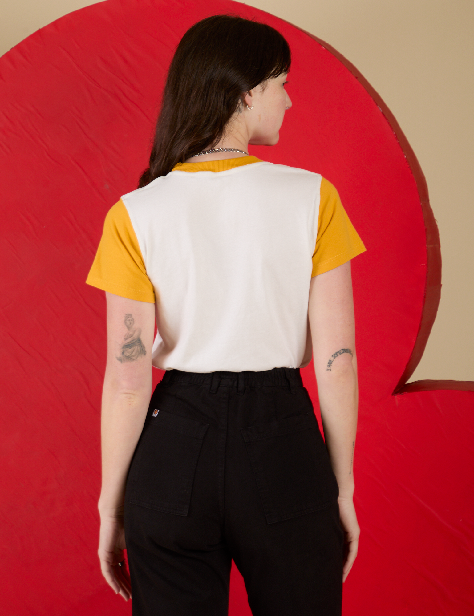 Back view of Vintage Tee in Devil Lovers on Alex