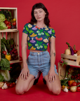 Veggie Village Cropped Baby Tee