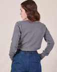 Honeycomb Thermal in Washed Grey back view on Hana