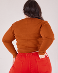Wrap Top in Burnt Terracotta back view on Ashley