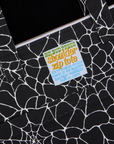 Spider Webs Printed Shoulder Zip Tote close up