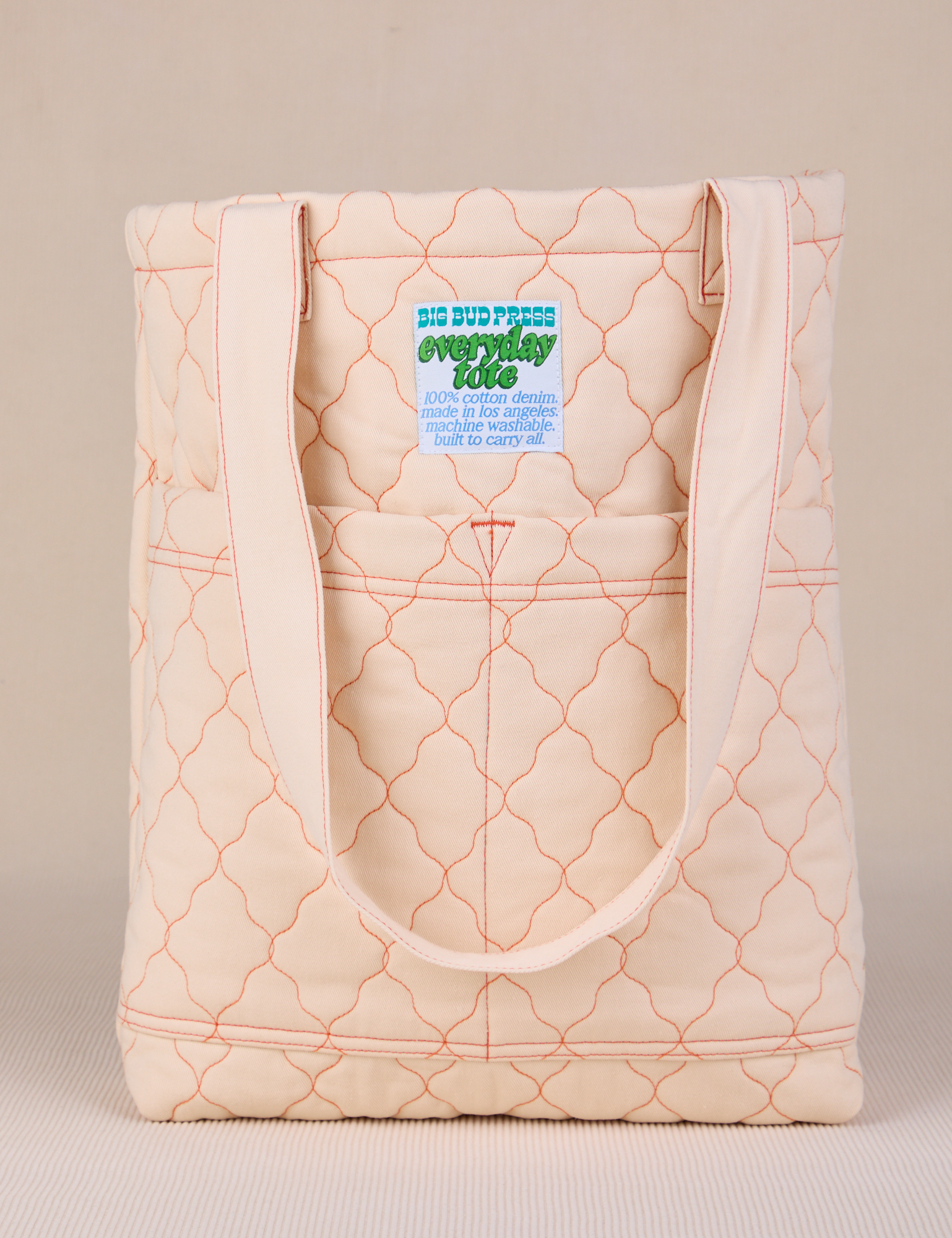 Quilted Everyday Tote in Vintage Tee Off-White