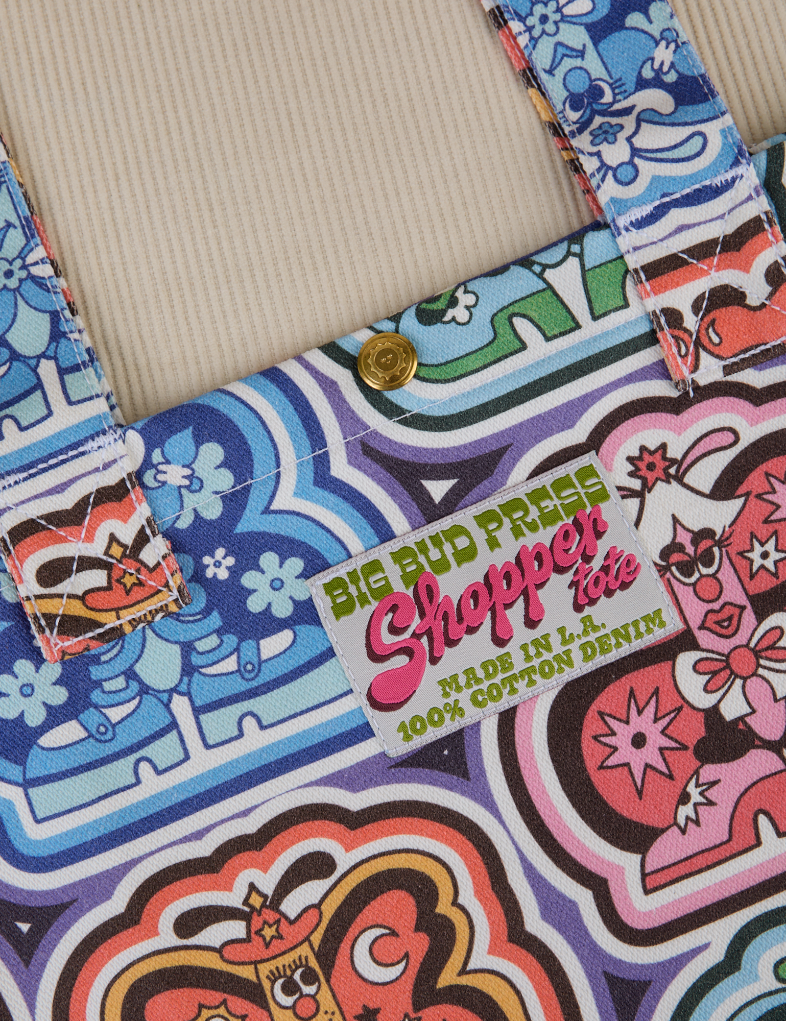 Butterfly Kaleidoscope Shopper Tote close up