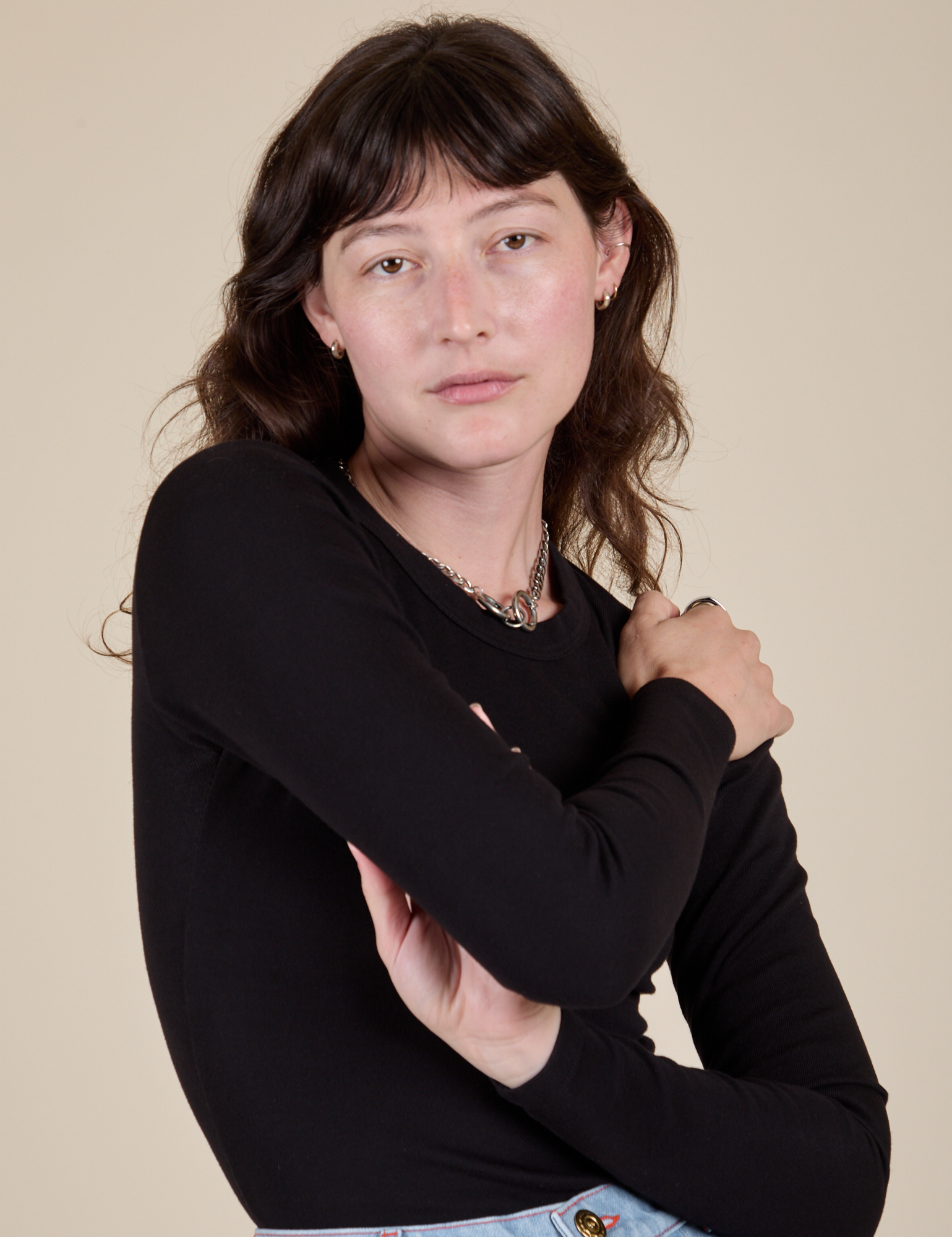 Long Sleeve Baby Tee - Basic Black