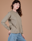 Long Sleeve Burly Tee - Khaki Grey