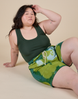 Heavyweight Sweat Shorts - Green Magic Waters