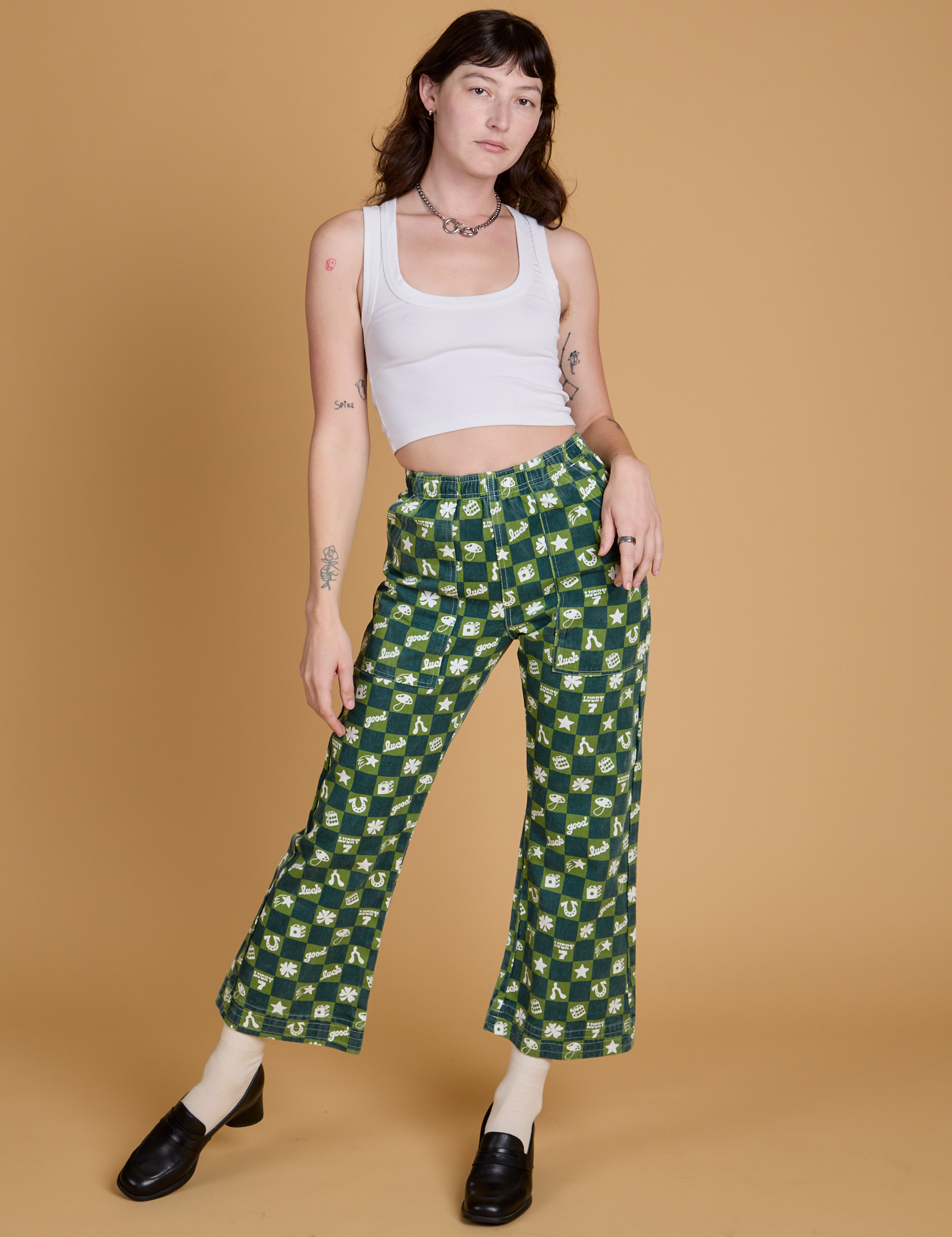 Printed Action Pants - Lucky (Green)